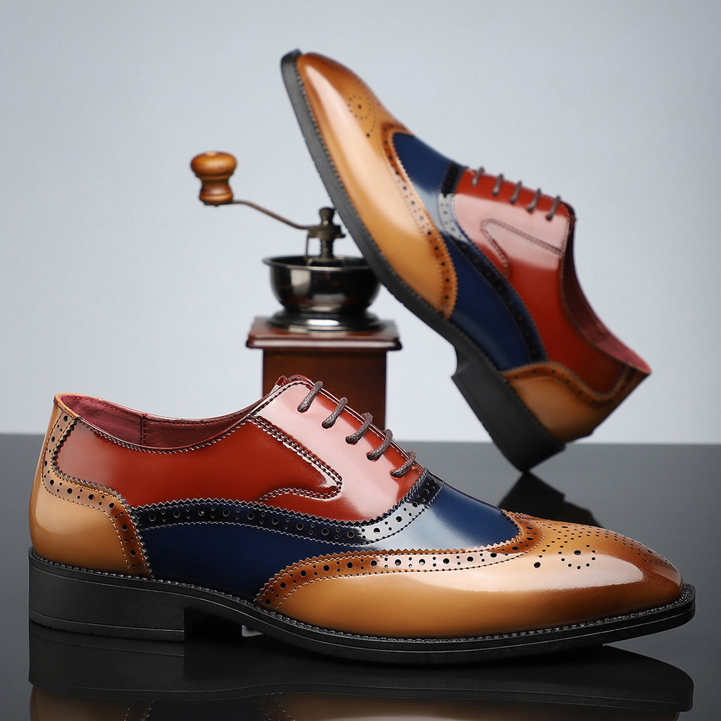 Stirling Leather Brogue Dress Shoes