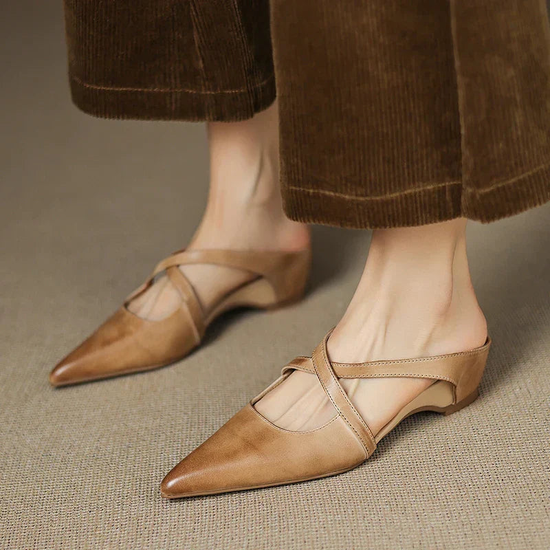 Goldie Leather Mules